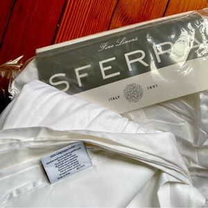 White Sferra Full Size Sheet Set Long Staple Cotton